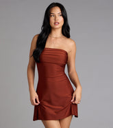 No Effort Drama Lace-Up Mini Dress