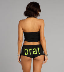 365 Party Girl Graphic Halter Top