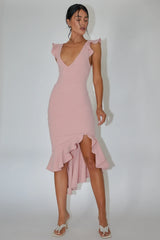 Seanna Strappy Back Midi Dress Blush