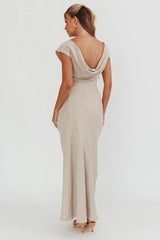 Maysa Cowl Back Maxi Dress Mushroom