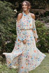 Hilary Pleated Maxi Dress - Garden Floral