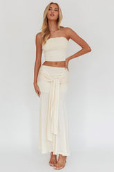 Night Market Hip Tie Maxi Skirt Butter