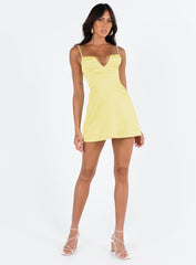 Della Mini Dress Butter Yellow