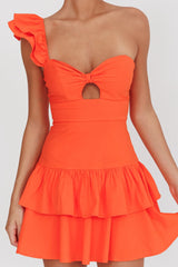 Angels Harp Babydoll Mini Dress Light Tangerine