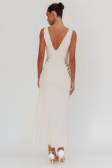 Soul Fire V-Neck Maxi Dress Champagne