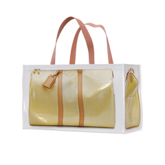 TITA ELVIE duffle Grocery Bag, yellow canvas, large