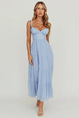 Neptune Cut Out Back A-Line Maxi Dress Blue