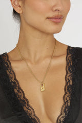 Ida Rope Chain Pendant Necklace Gold