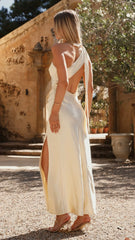 Halle One Shoulder Maxi Dress - Yellow
