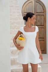 Bon Voyage Mini Dress Cream