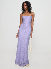Celena Maxi Dress Lilac Burnout