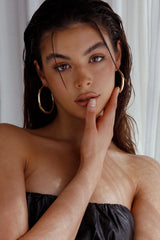 Hailey Large Hoop Earrings Gold