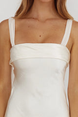 Carmel Shoulder Sash Midi Dress Oyster