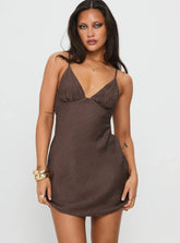 Makaia Balconette Mini Dress Brown
