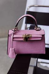 Peta And Jain Hedi Gold Lock Handbag Pink