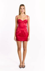 Trouble Wine Mini Dress