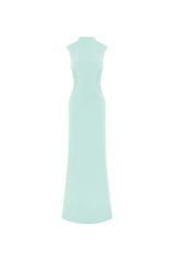 Massie Slinky And Mesh Maxi Dress - Lagoon