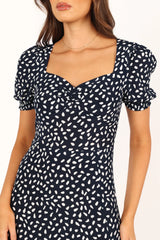 Franklin Dress - Navy Print