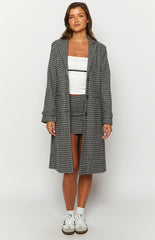 Twilight Grey Plaid Coat