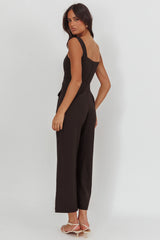 Atheena Faux Pocket Jumpsuit Black