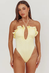 Georgia Frill Strap One Piece Swimsuit Butter
