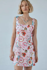 UO Bri Double Bow Satin Mini Dress