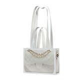 GroceryBags Creative imitation platinum bag printed woven bag cobalt white small fitness leisure bag