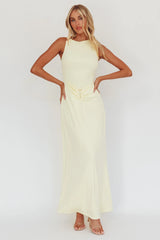 Casino Gold Hardware Ribbed Maxi Dress Butter