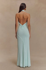 Elyna Slinky Halter Maxi Dress - Lagoon