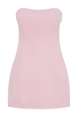 Neeka Strapless Bow Back Mini Dress - Pink