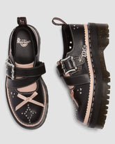 Dr Martens Kemsley leather buckle platform shoes