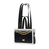 GroceryBags Creative Faux Platinum Bag Printed Woven Bag Cobalt Black Small Gym Leisure Bag