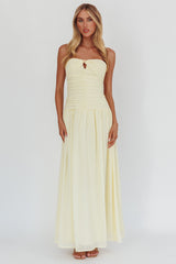 High Streets Strapless Maxi Dress Butter