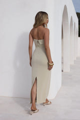 Sunny Daze Strapless Maxi Dress Pistachio