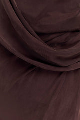 Lorieanne Draped Maxi Dress - Dark Chocolate
