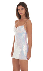 Sequin Butterfly Dress in Iridescent