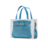 GroceryBags Creative imitation platinum bag printed woven bag cobalt blue fitness leisure bag