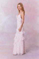 Rialto Fragrance Print Maxi Dress-STERLING DUSK