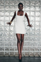 Lysandre Crepe Mini Dress - Ivory