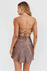 Good Impression Double Twist Mini Dress Charcoal