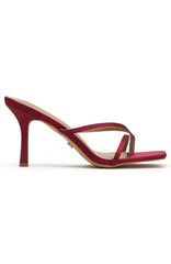 Julietta Heels Burgundy Satin