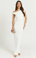 Genie Maxi Dress Off The Shoulder Dress in White