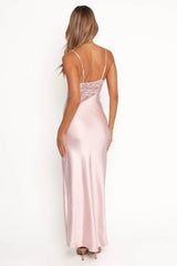 Milla Maxi Lace Dress - Pale Pink
