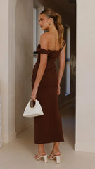 Gardenia Maxi Dress - Chocolate