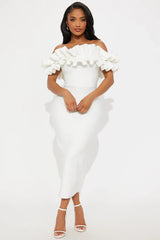 Statements Like This Midi Dress - White