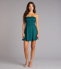 Shimmer And Spin Glitter Mini Dress