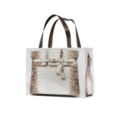 GroceryBags Creative Parody Platinum Bag Print Woven Bag Fire Over The Net Birkin Fitness Casual Bag