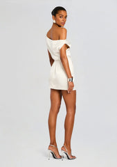 Ivy Satin Off The Shoulder Mini Dress