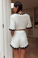 Breakaway Shorts Crochet White