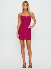 Clemence Mini Dress Hot Pink